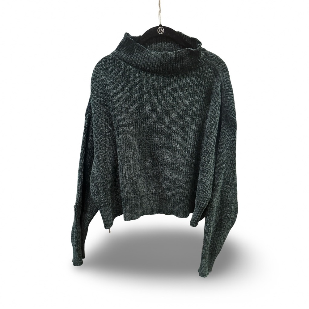 Jon & Anna Dark Green  Knit Cowl Neck Sweater
